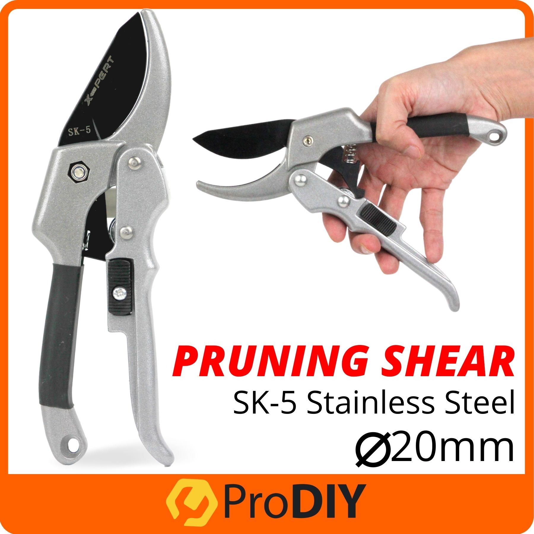 XpertTech‌ SK5‌ ‌Potong‌ ‌Dahan‌ ‌High‌ ‌Carbon‌ ‌Pruning‌ ‌Shear‌ ‌Grafting‌ Tool‌ Gardening‌ ‌Pruner ( XP-115‌ ‌)‌