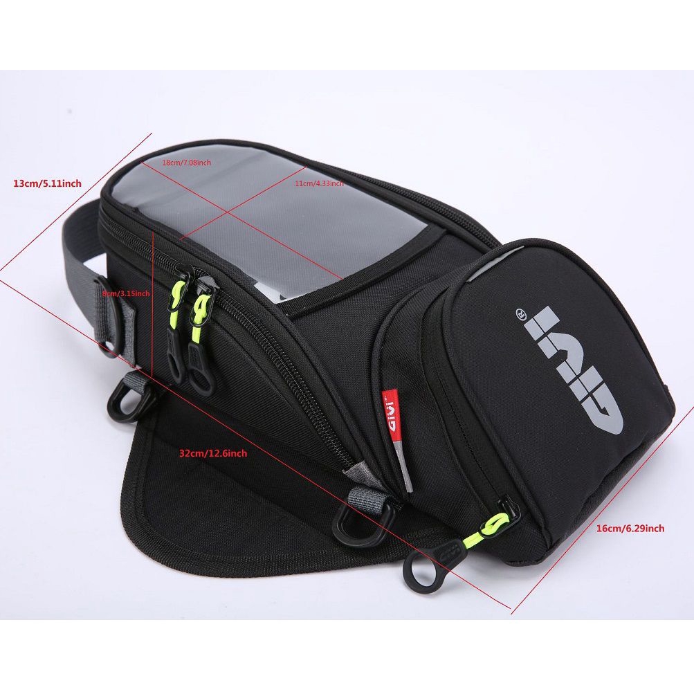 Motorcycle Fuel Tank Bag,Universal Motorcycle Motorbike Tank Bag Strong Magnetic Waterproof Oil Fuel Tank Bag for Riding Traveling Black 