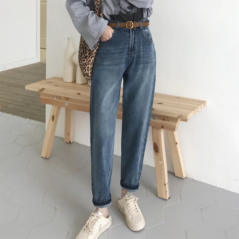 high waisted boyfriend jean
