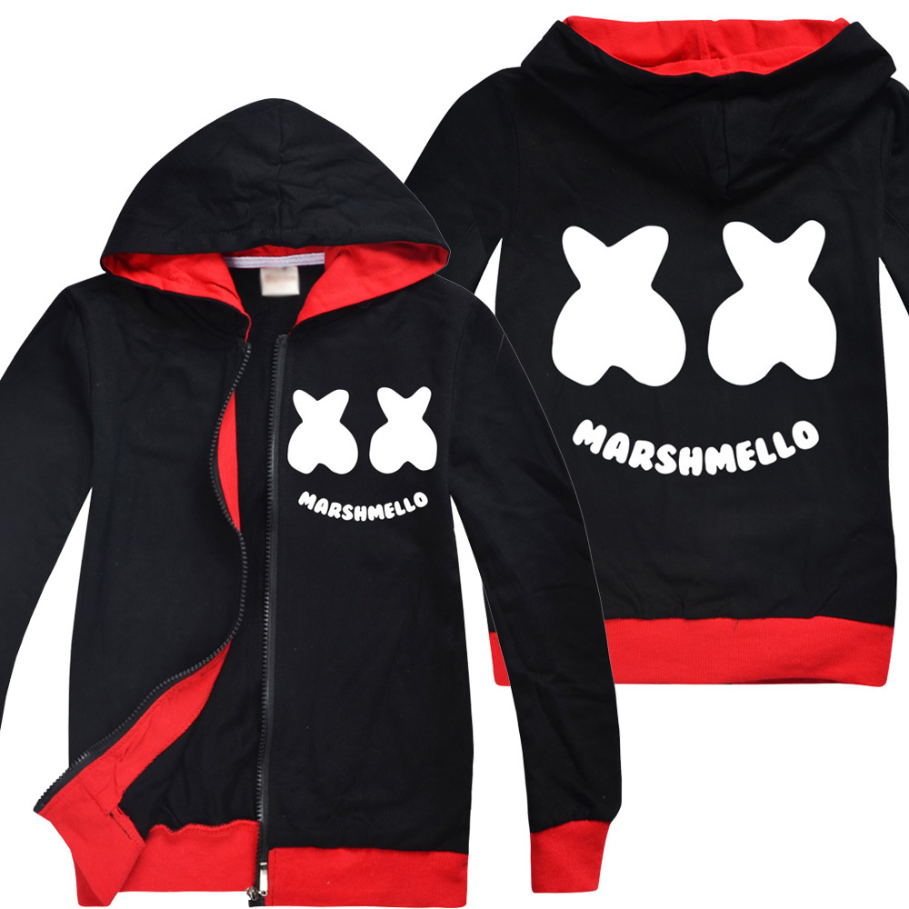 In Stock 2020 Hot Game Cartoon Roblox Dj Marshmello Mask Music Print Boys Hooded Coat Jacket Shopee Malaysia - marshmallow hoodie roblox
