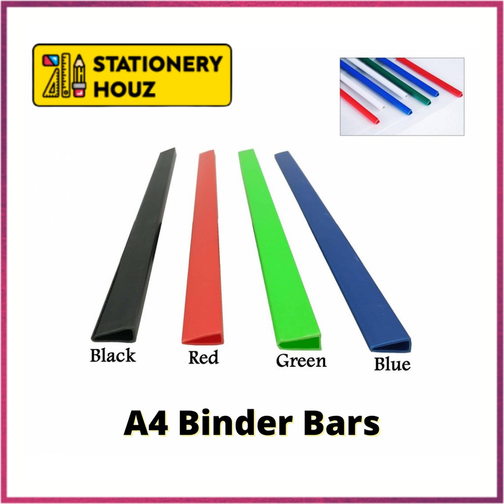 10 Pieces Binding Bars Slide Grip Binding Bars A4 Spine Bars For Report Cover School And Office 12 Inch 20 Sheet Capacity