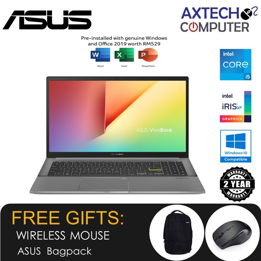 Asus Vivobook S15 S533e Abq042ts Laptop Intel I5 1135g7 8gb 512gb