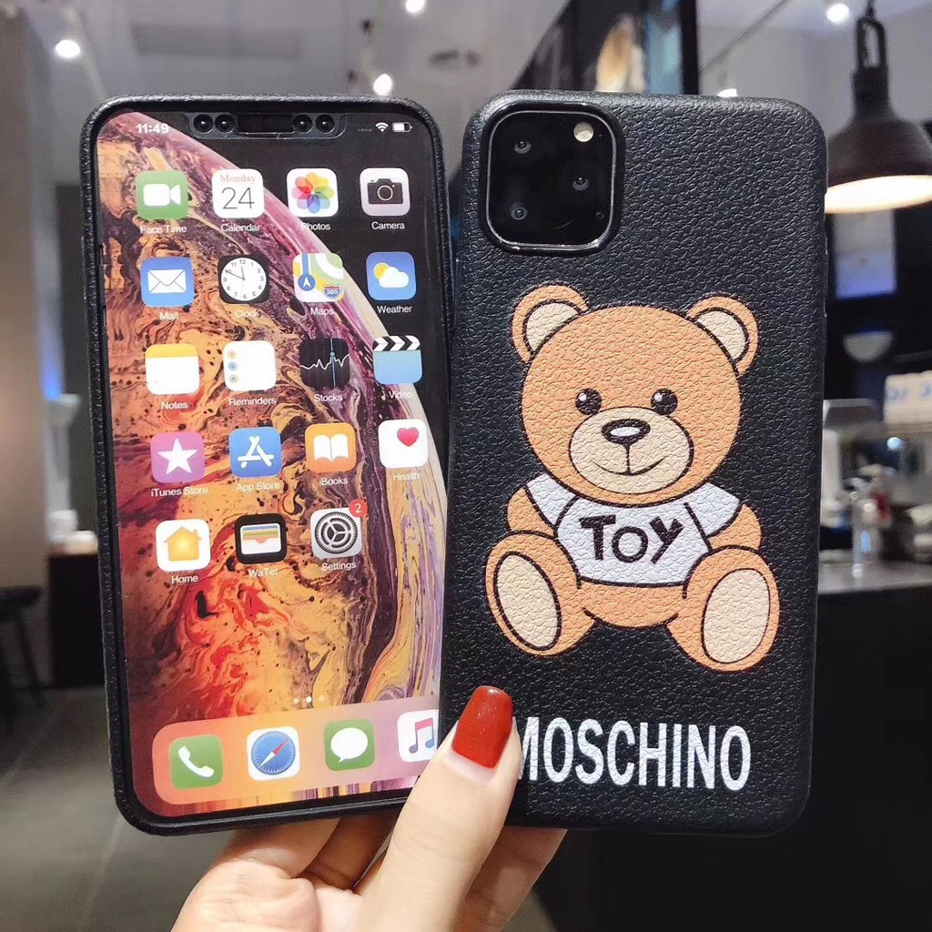 Tide Brand Moschino Iphone 11 8 7 6 6s Plus X Xs Max Xr Fashion Anti Slip Mobile Phone Case Shopee Malaysia