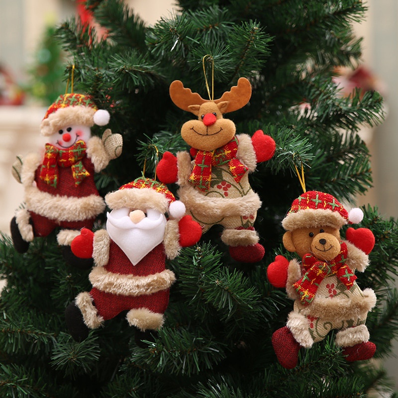 [Recommend] Home Decor Christmas Decoration Products Hanging Pendants Xmas Tree Ornaments Santa Claus Snowman Decorations Xmas Decor Hanging Decorative