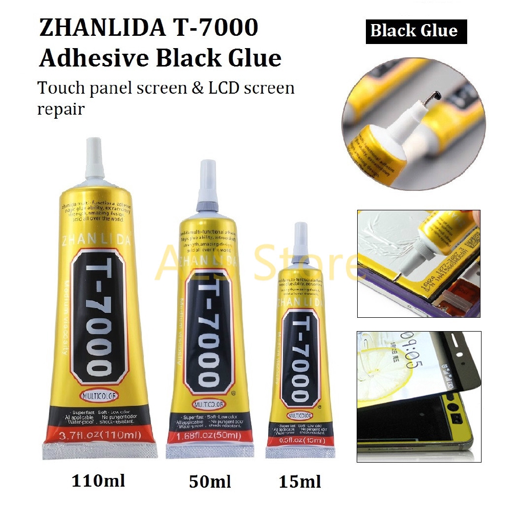 Zhanlida T 7000 Multi Purpose Black Acrylic Adhesive Glue For Mobile Phone Screen Housing 15ml 50ml 110ml Shopee Malaysia