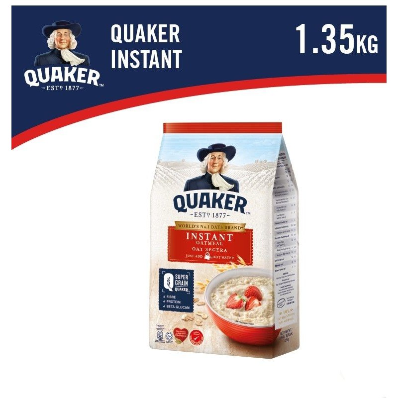 Quaker Oats - Instant Oatmeal (1.35kg) | Shopee Malaysia