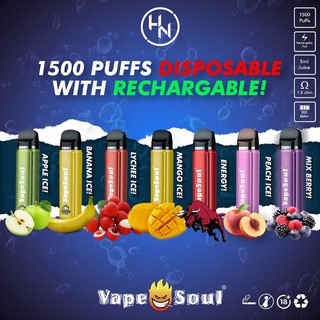 Most Delicious 1500Puff Disposable pod (Vapesoul) Rechargeable Disposable Kit