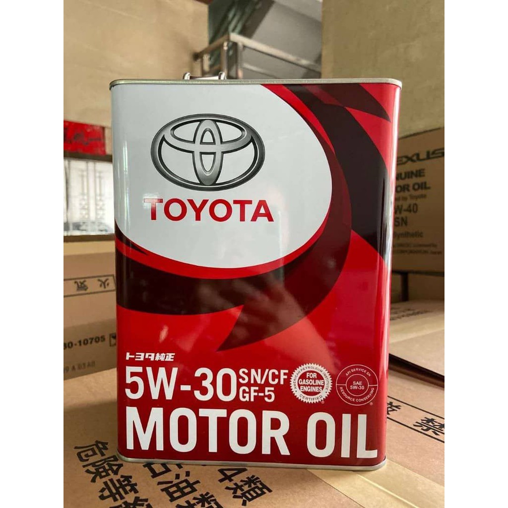 ENGINE OIL TOYOTA 5W30 FULLY SYNTHETIC GF-5 SN/CF 4LTR 