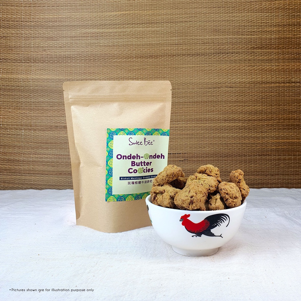 [ Local Ready Stocks ] Ondeh Ondeh With Gula Melaka Butter Cookies Kuih Biskut Sedap Rangup (100g)