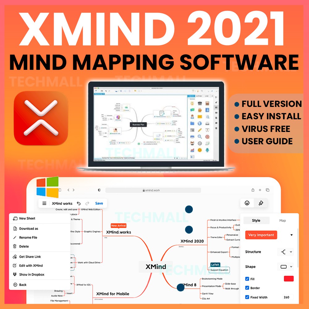 XMind 2021 Mind Mapping Software | Full Version (May 2021) | Shopee ...
