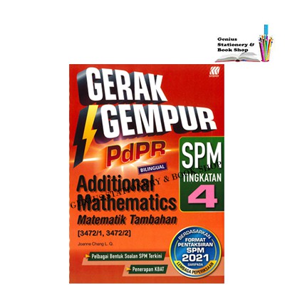 Gerak Gempur Pdpr Spm Matematik Tambahan Bilingual Tingkatan 4 Shopee Malaysia