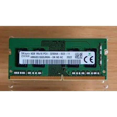 Hynix 4GB 1RX16 PC4-3200AA Laptop RAM DDR4-25600S 260P 1.2V NON ECC SODIMM  Notebook Memory