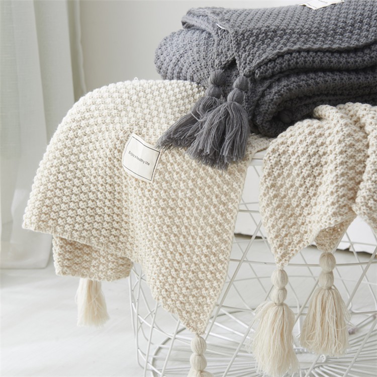 Soft Merbau Plaid Knitted Throw Blankets Knitting Crochet Air-Condition Bed Sofa Blanket Cover Bedspread Sleep Quilt