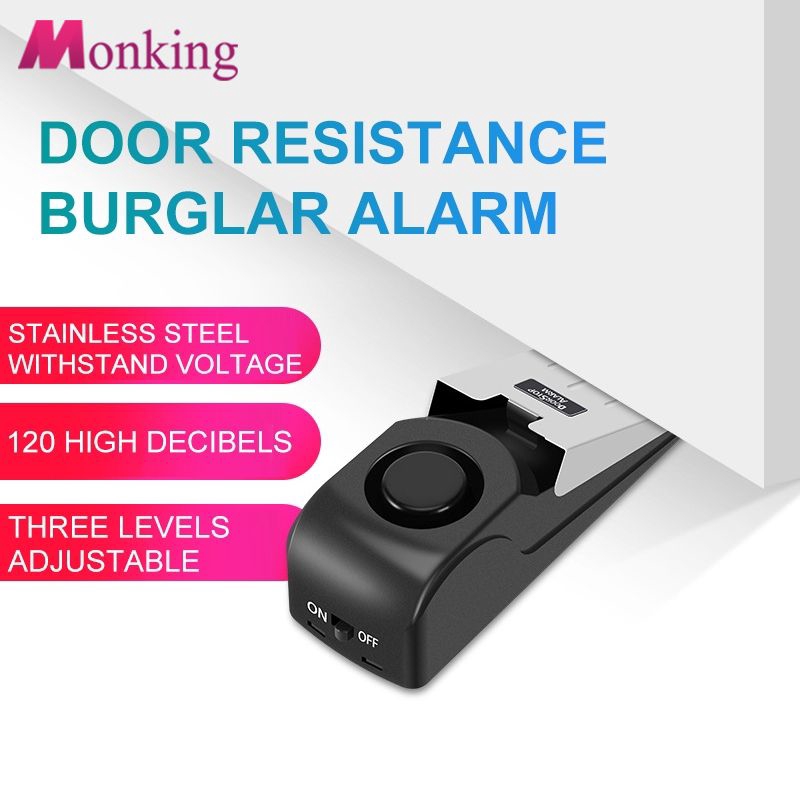 Door Stop Alarm Home Travel Wireless Security System Burglar Alarm