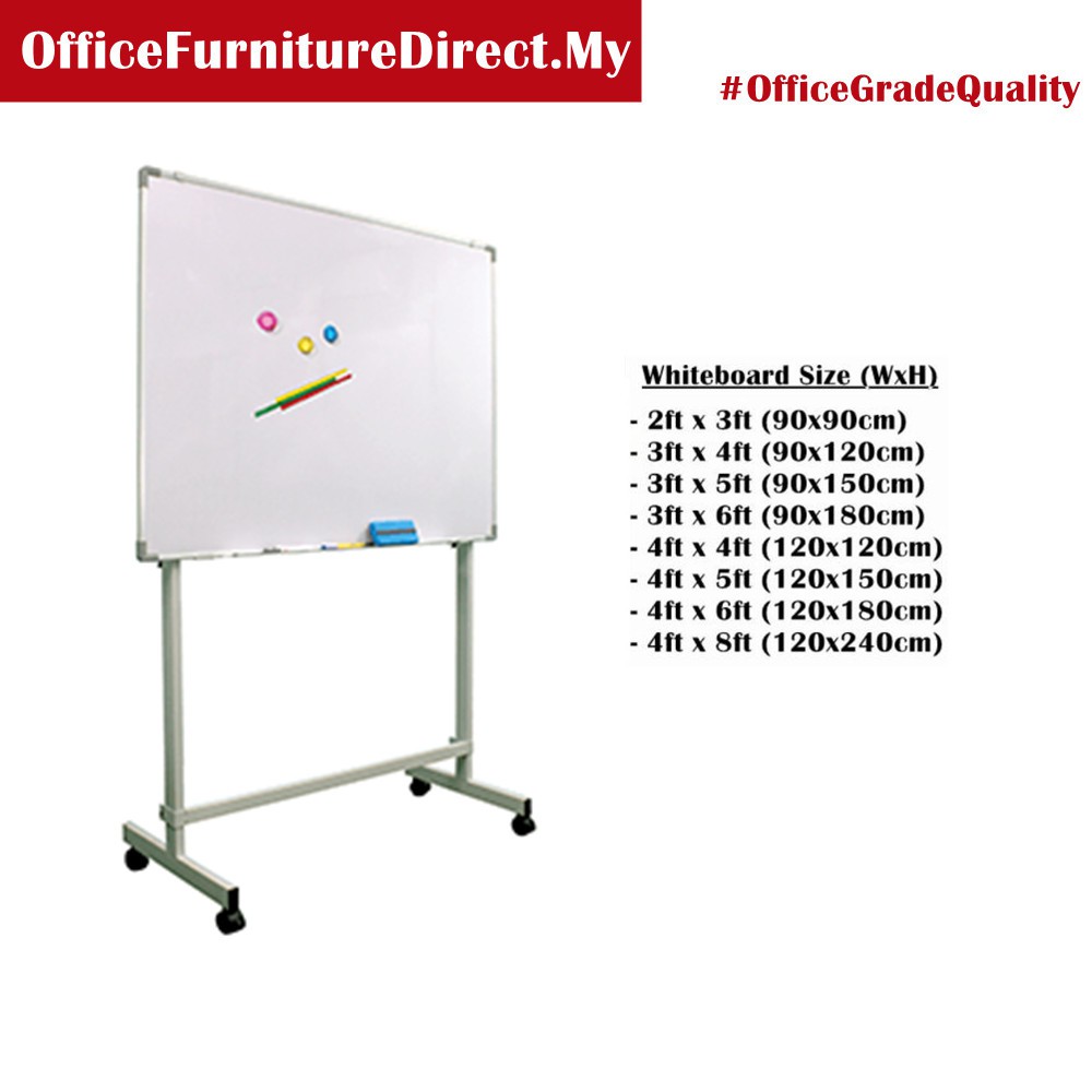 White Board / Papan Putih / Whiteboard With Mobile