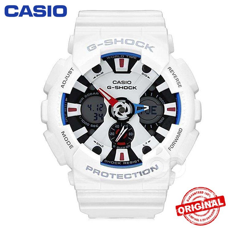 red white and blue g shock