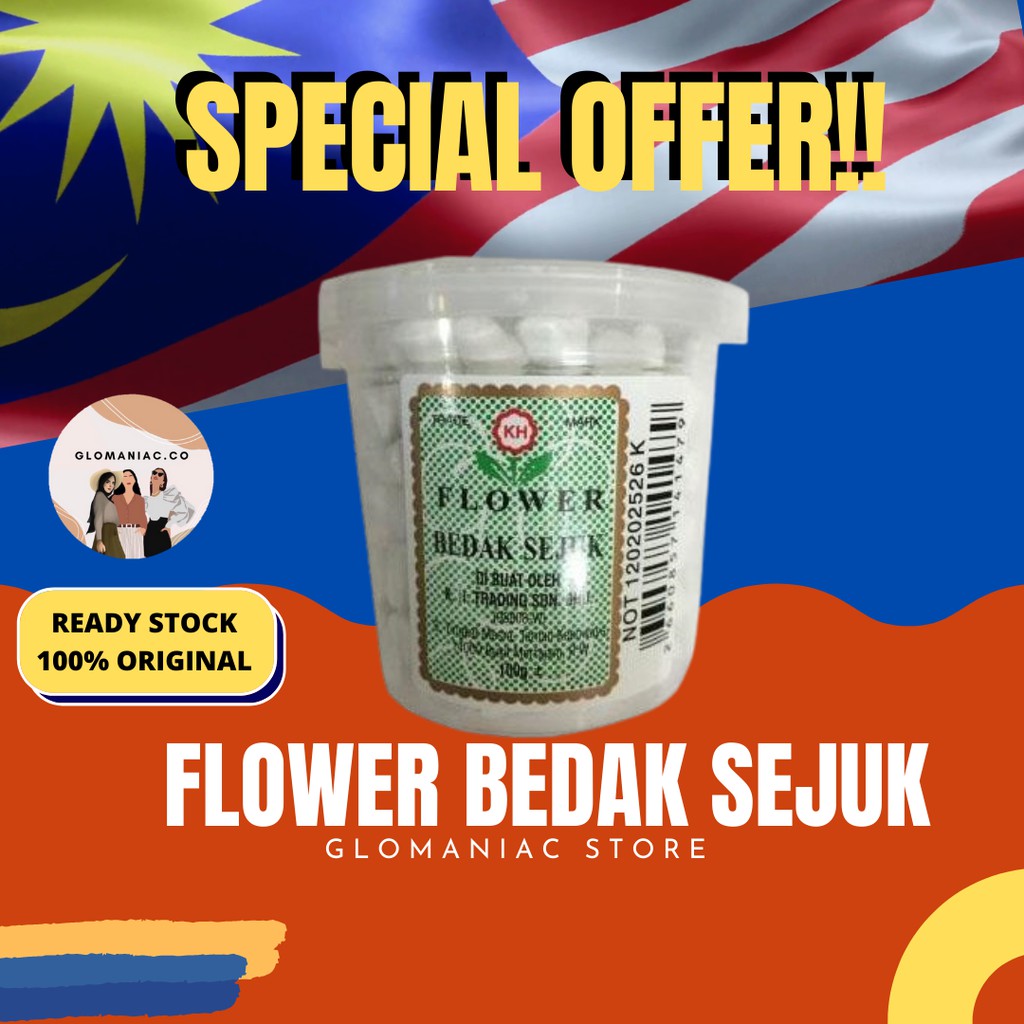 Flower Bedak Sejuk Muka Original Hq