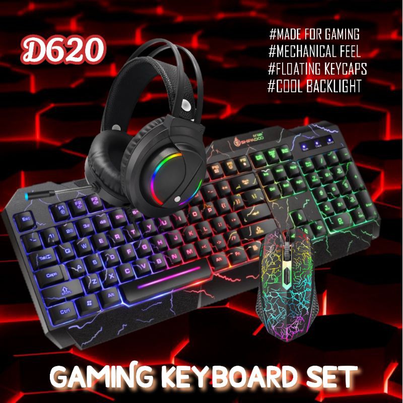 🔥HIGH PRIORITY RGB COMBO SET🔥 Lightning Gaming Keyboard Mouse and