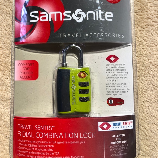 samsonite 3 dial combination lock