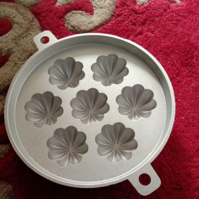 Acuan Kuih Bahulu / Bahulu mould Aluminium Bulat (3 ikan 