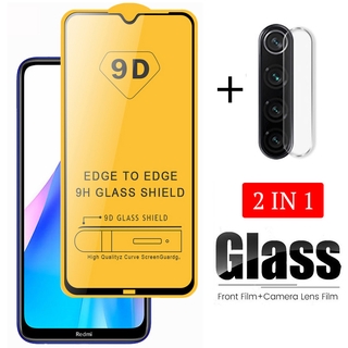 2 in 1 9D Tempered Glass Xiaomi Redmi Note 10 10s 10pro Max POCO X3 NFC POCO M3 Redmi Note 9 9s 9pro 8 9 Note8 Note7 Redmi 9T 9 9C 8 8A Dual 8A Pro Camera Lens Screen Protective Glass