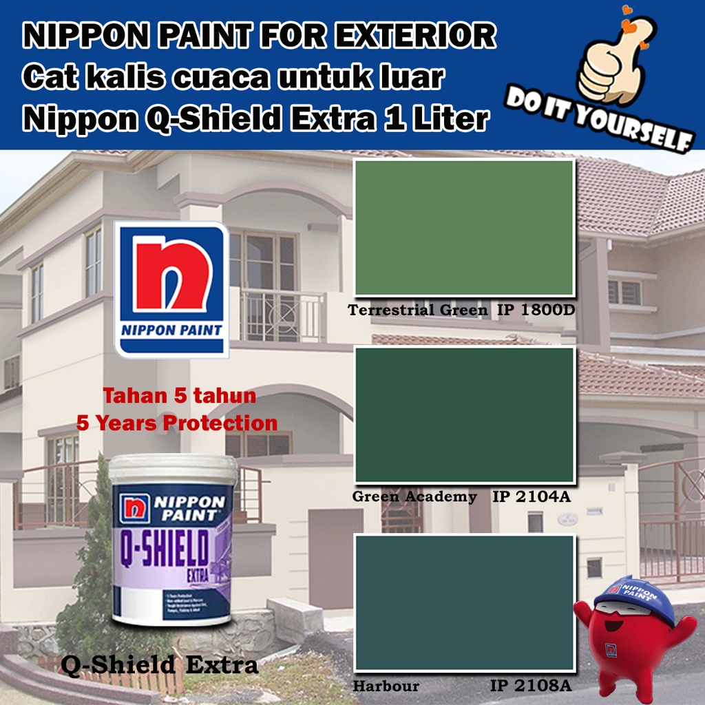 Nippon Paint QShield Extra Exterior Collection 1 Liter Terrestrial