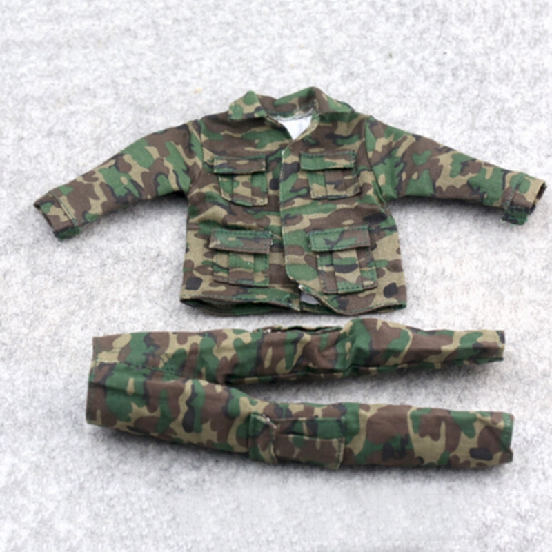 1//6 Scale Fashion Soldier Combat Uniform Coat /& Pants Set For Hot Toy B005 Body