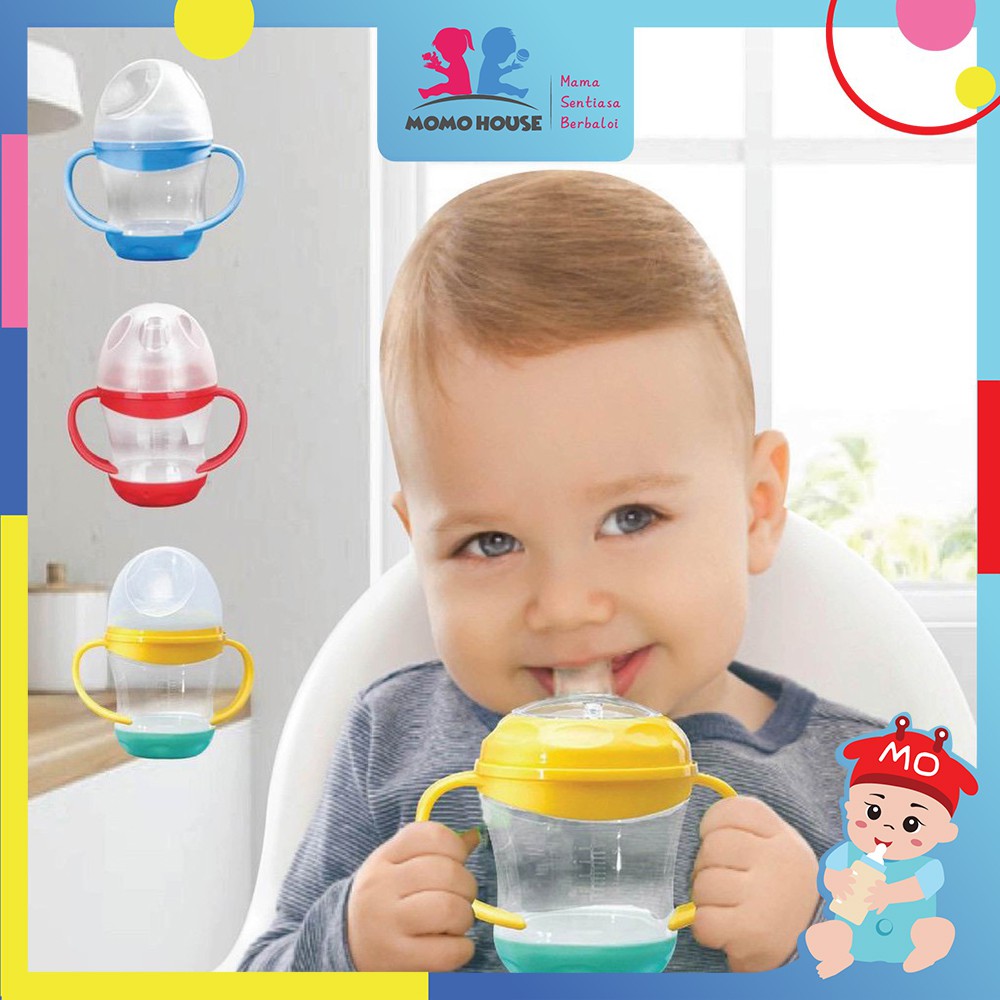 Baby Water Bottle Learning Cup Non-spill Training Cup Leak-Proof Fee Handle Bottle 160ml