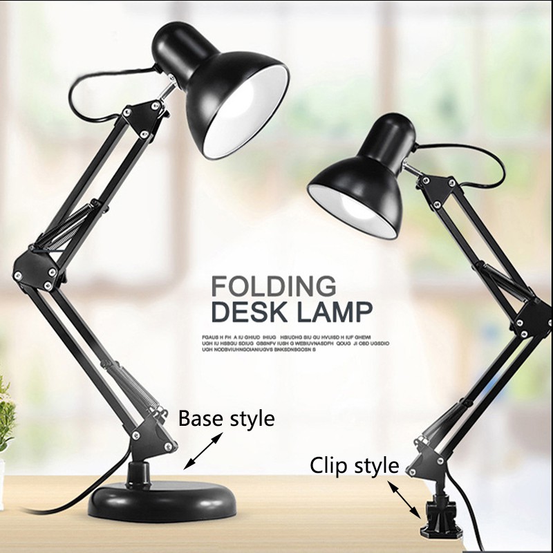 Modern Metal Swing Arm Desk Lamp, Adjustable Table Lamp With Swing Arm