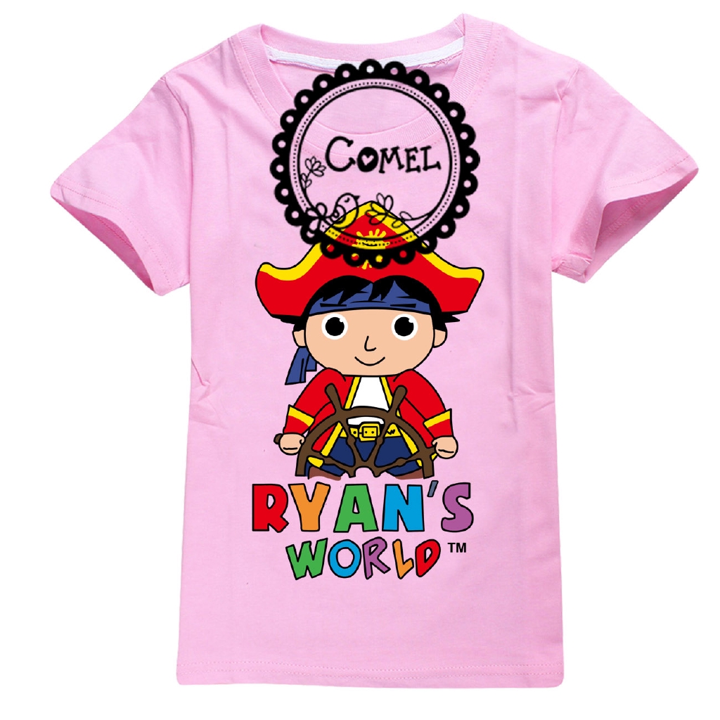 Comel Ryan S World T Shirt Grey Pink Yellow Shopee Malaysia - roblox t shirt template 2018 world of reference