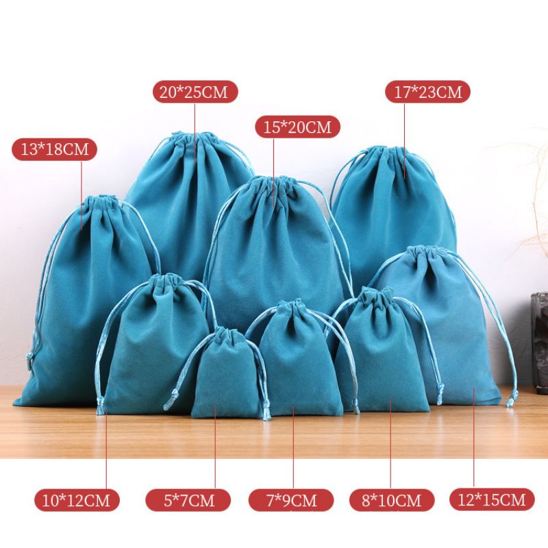 Drawstring Trendy Velvet Jewelry Ornaments Lucky Storage Beam Mouth Small Cloth Packaging Pouch Pendulum Bag Gift