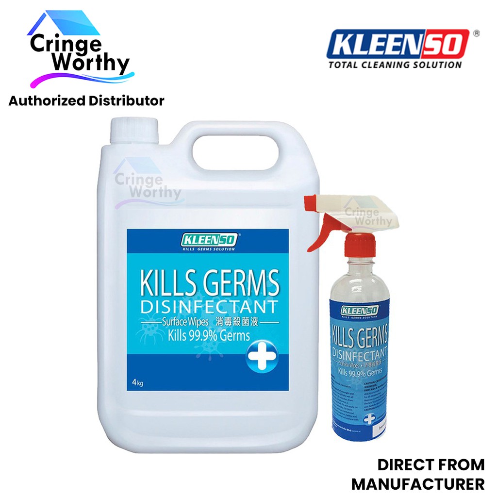 KLEENSO Kill Germs Disinfectant 4 Litres + KLEENSO Kill Germs