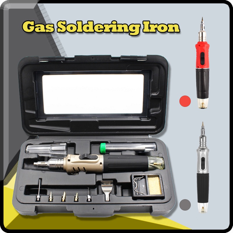 10-In-1 Gas Soldering Iron Case Set Multifunction Butane Lighter Spray Gun Set Welding Equipment Soldering Torch Kit