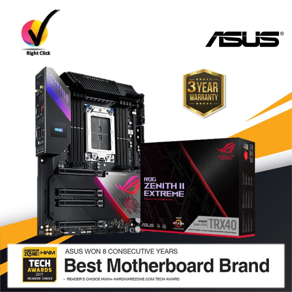 ASUS ROG Zenith II Extreme AMD TRX40 EATX Motherboard sTRX4 for 3rd