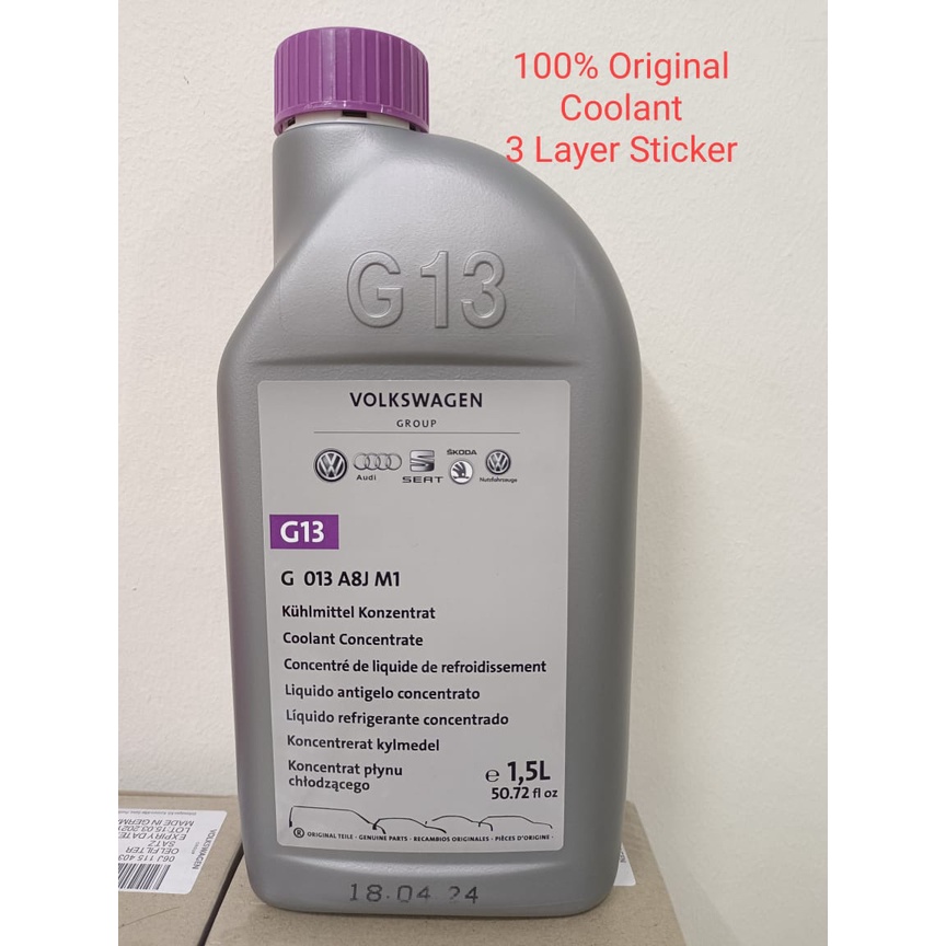 100ORIGINAL VW AUDI COOLANT G13 1.5 LITER COOLING LIQUID COOLANT