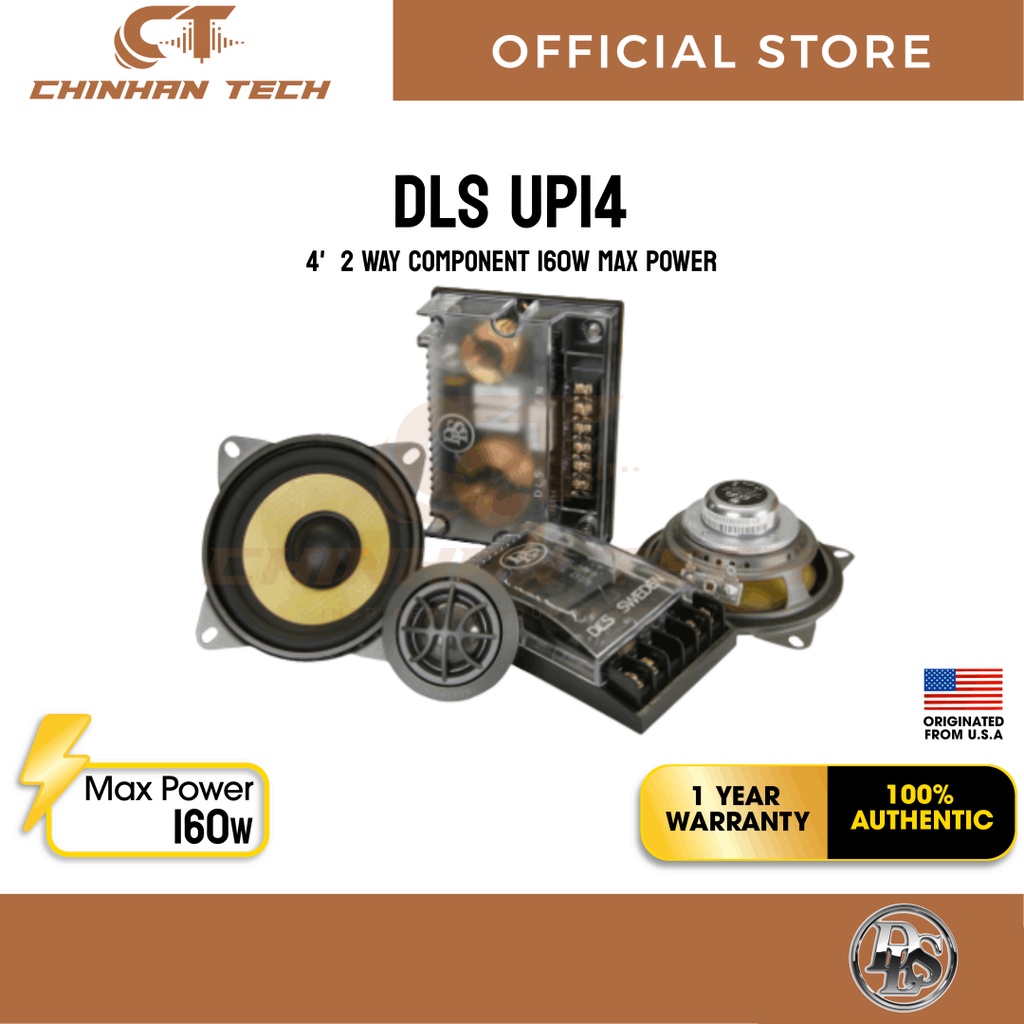DLS Ultimate UPi4 - 4 inch 2-way Car Component Speaker | Shopee Malaysia