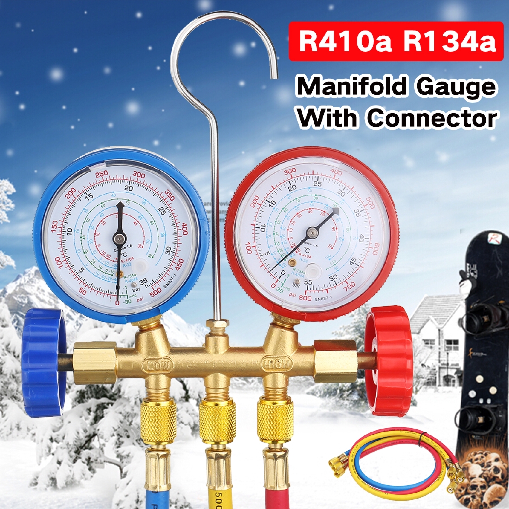 R410a R22 R134a R404a Manifold Gauge Hose Set HVAC A/C Refrigeration