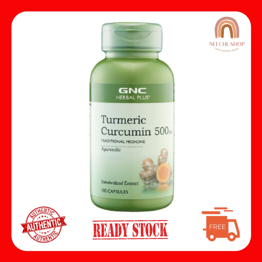 [READY STOCK] GNC HERBAL PLUS TURMERIC CURCUMIN 500 MG (100 CAPSULES