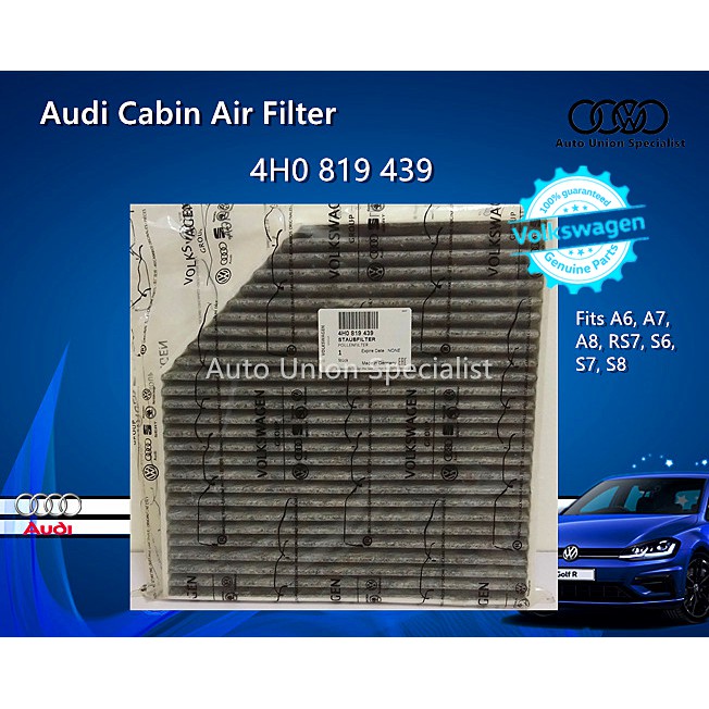 Audi Volkswagen Genuine Cabin Air Filter 4H0819439/ 4H0 819 439 (A6 A7 ...
