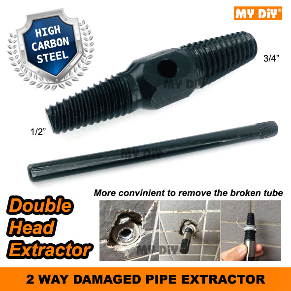 MYDIYHOMEDEPOT - BROKEN PIPE EXTRACTOR REMOVER WITH HANDLE 2 WAY 1/2 ...