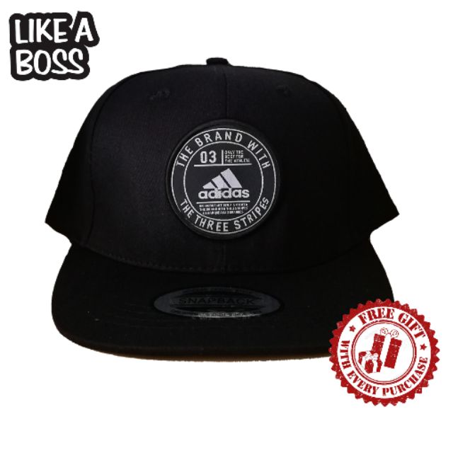 adidas the brand with the 3 stripes hat
