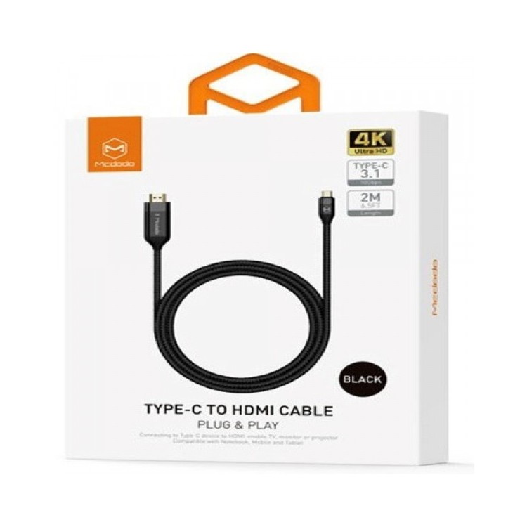 READY STOCK Original Mcdodo CA-5880 TYPE-C to HDMI Cable (MHL able phones only)Support Up to 4K Resolution