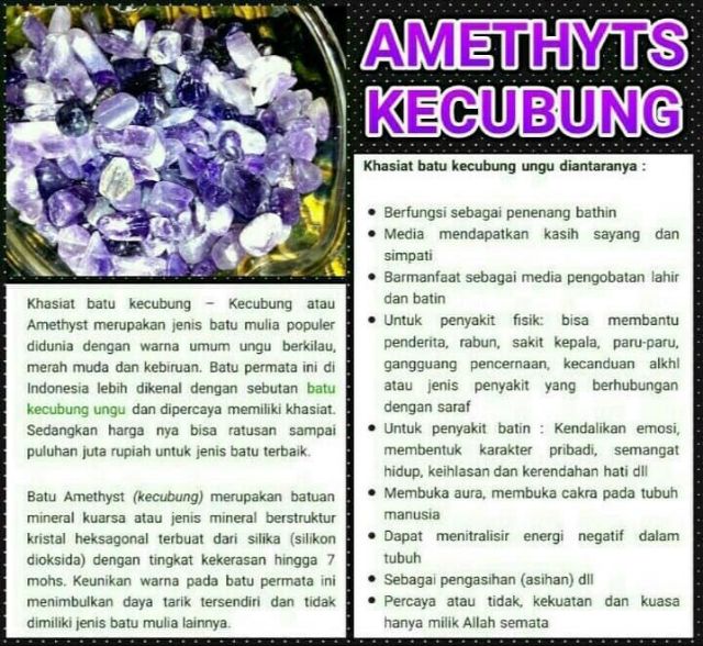 Permata Kecubung Asli Aura Unggu Shopee Malaysia