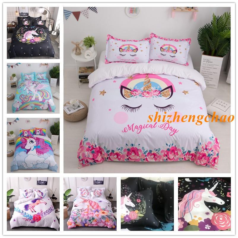 Single Double King Size Duvet Cerise Pink Multi Coloured Pony