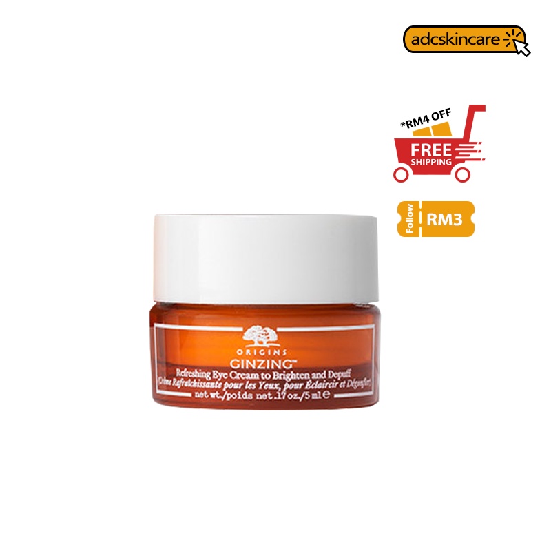 Origins Ginzing Refreshing Eye Cream to Brighten and Depuff 5ml