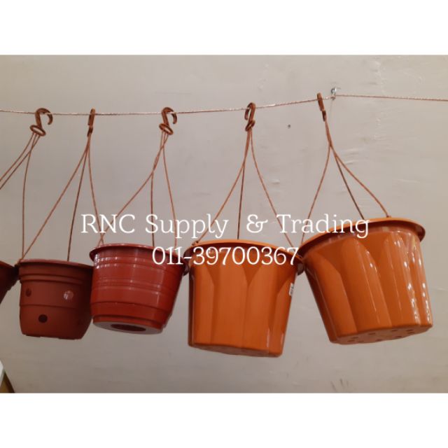 Buy 1 Free 1 Pasu Bunga Plastik Gantung Pasu Gantung Hang Pot Shopee Malaysia