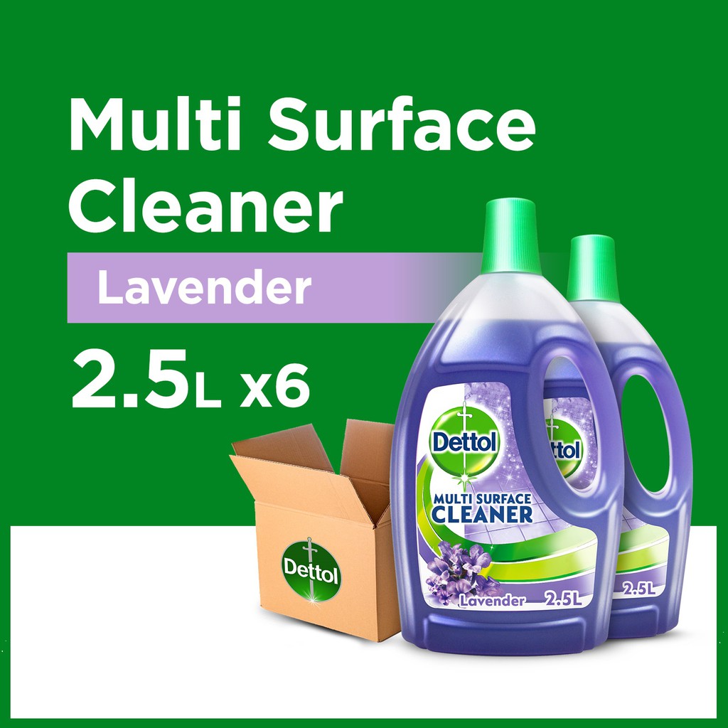 Dettol Disinfectant Floor Cleaner 2.5Lx6 Lavender Shopee Malaysia