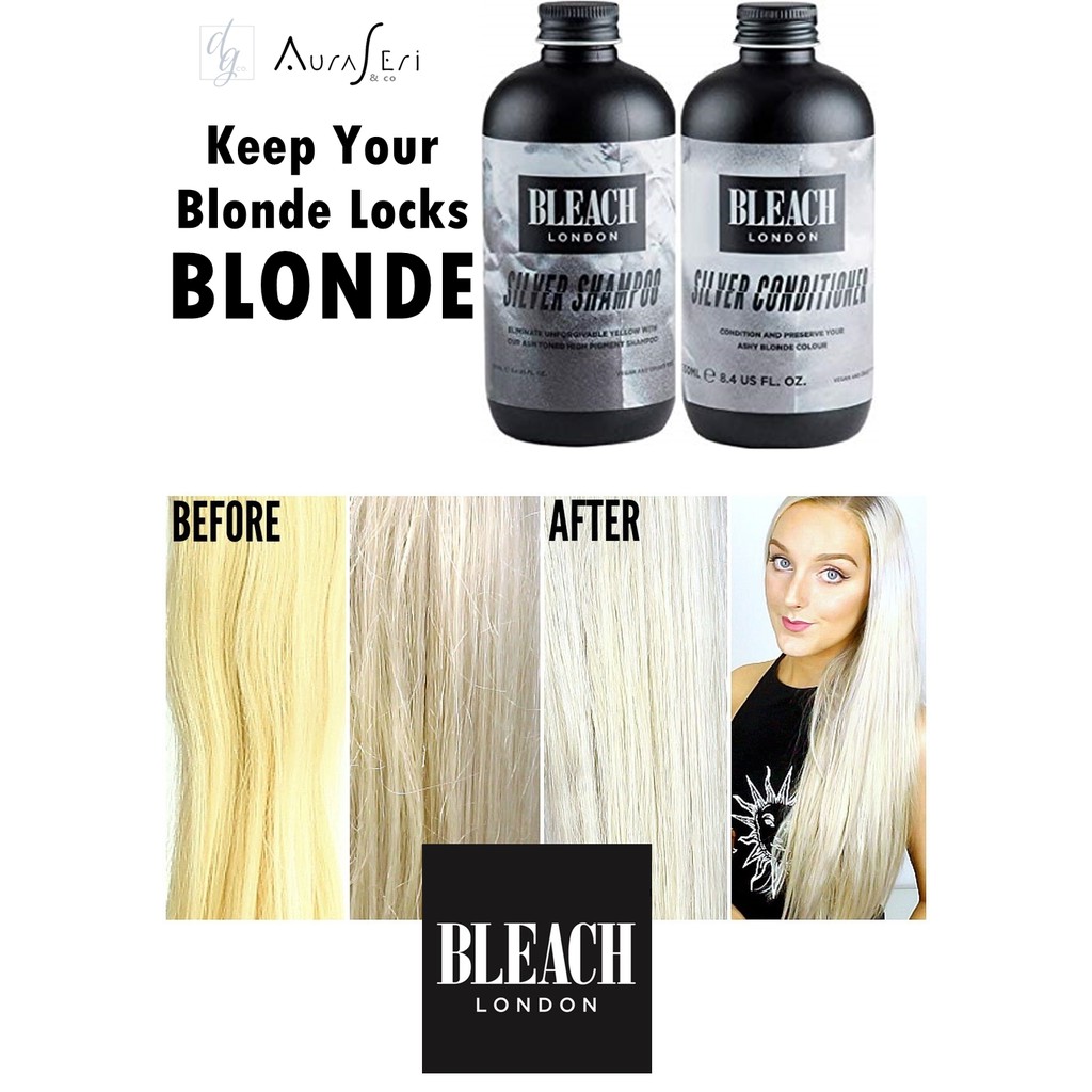 Bleach London Silver Shampoo Conditioner Shopee Malaysia