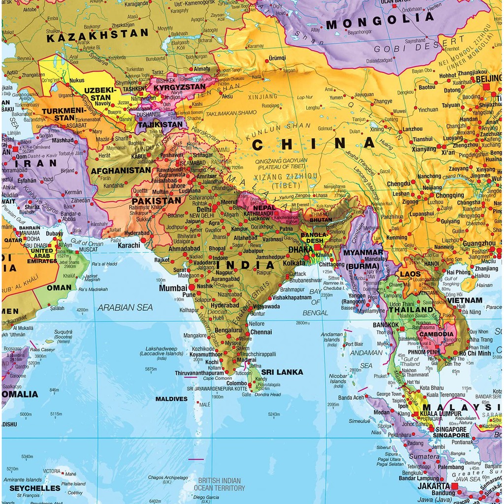 Large Detailed World Map Maps International Giant World Map - Mega-Map Of The World - 80 X 46 - Full  Lamination | Shopee Malaysia