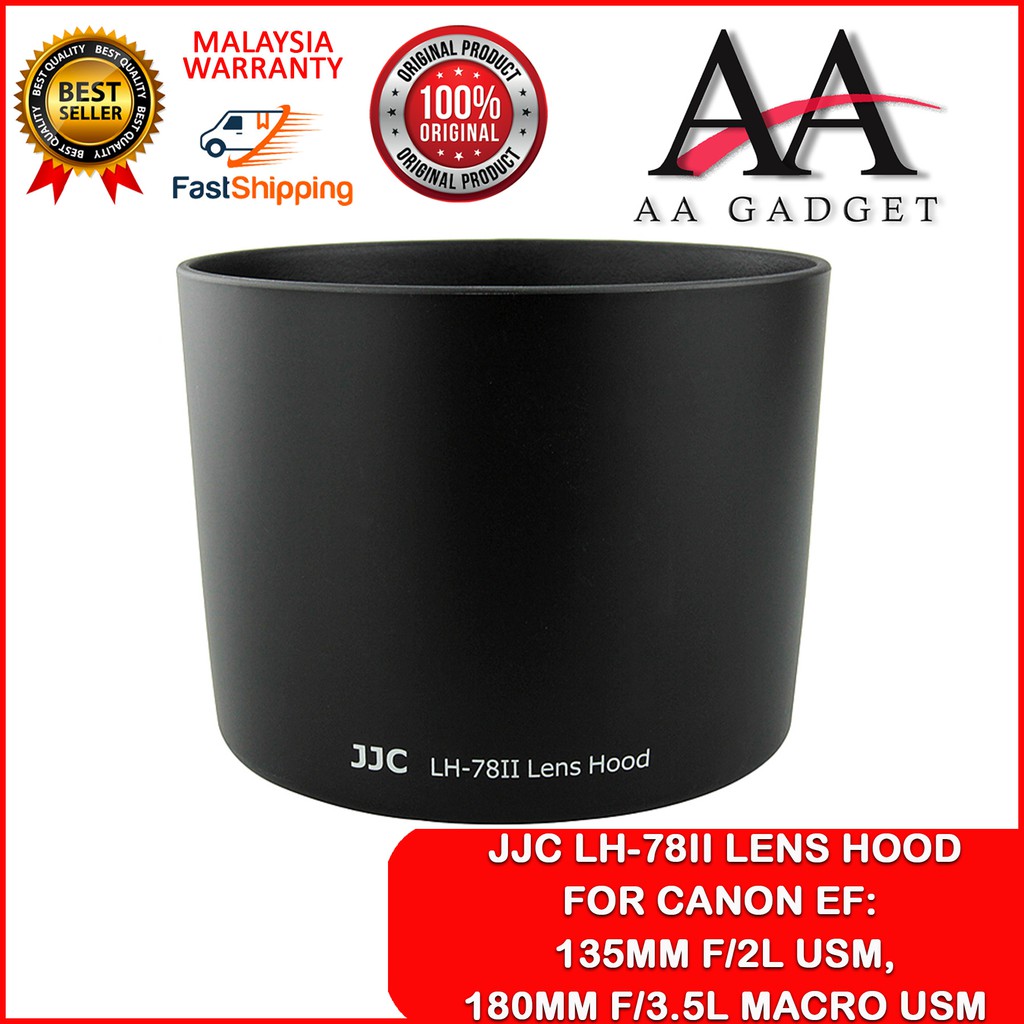 JJC LENS HOOD LH-78II FOR CANON EF: 135MM F/2 L USM AND 180MM F/3.5L MACRO USM